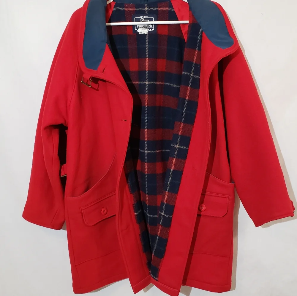 Woolrich wool coat red long coat - Picture 7 of 13